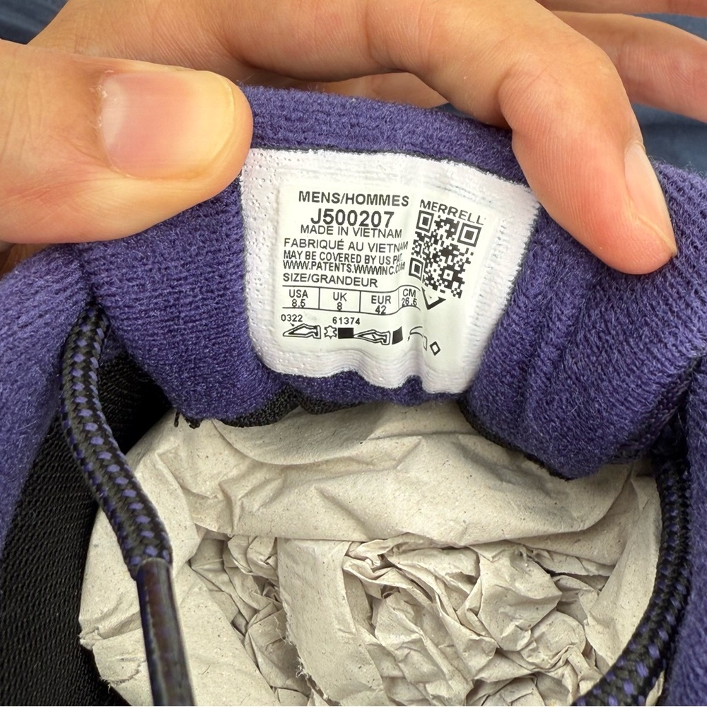 MERRELL 1-TRLMERRELL X DIME MOAB 2 WP brand new men’s US 8.5 in box purple - Picture 7 of 9